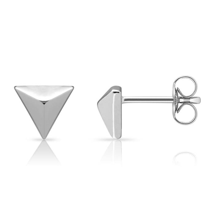 Ear studs in pyramid form sterling silver