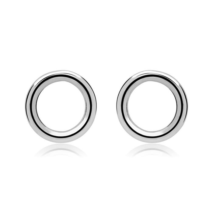 Ear studs circle sterling silver