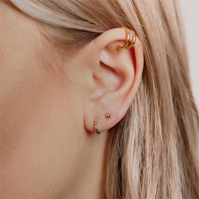 Ladies ear cuffs in gold plated sterling silver