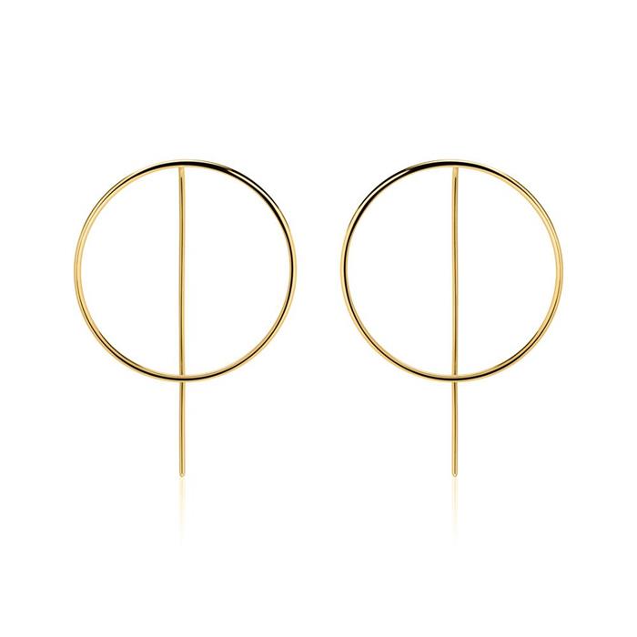 Circle earring in gold-plated 925 silver