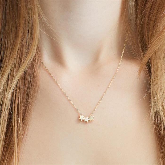 Star necklace in gold-plated sterling silver