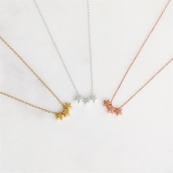 Star necklace in gold-plated sterling silver