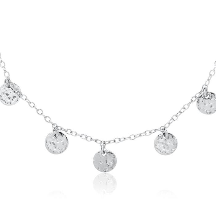 925 silver necklace with round pendants