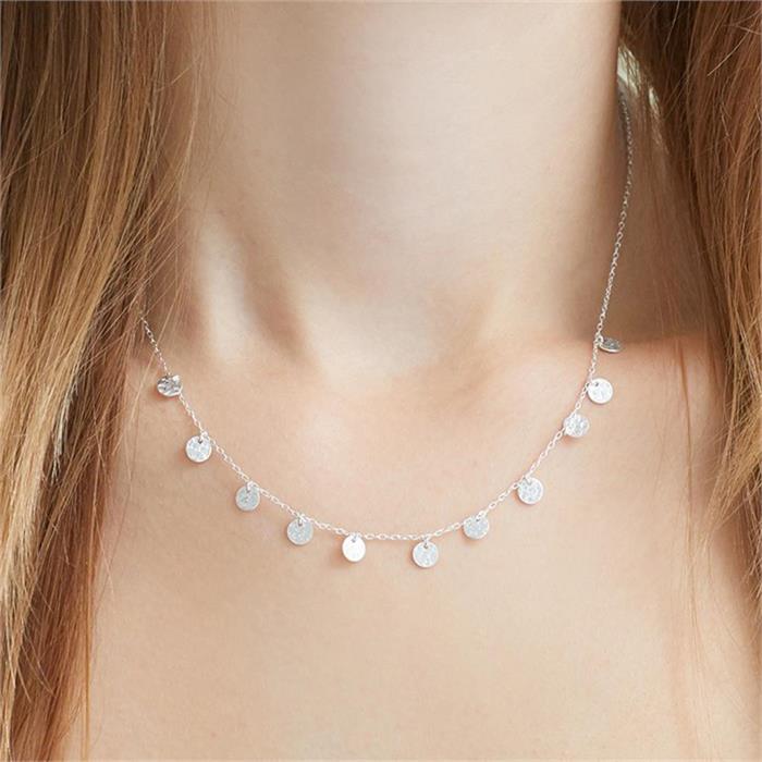 925 Silver Necklace With Round Pendants