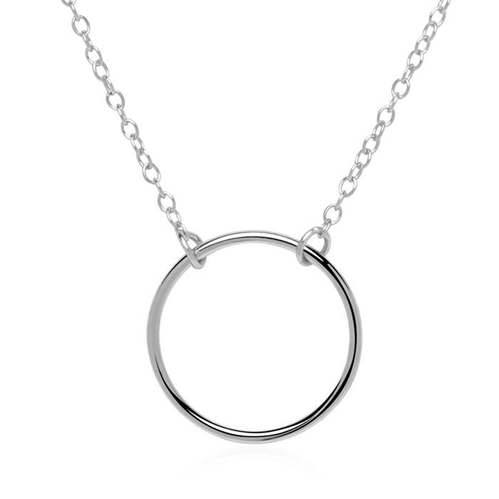 Cirkel ketting in sterling zilver