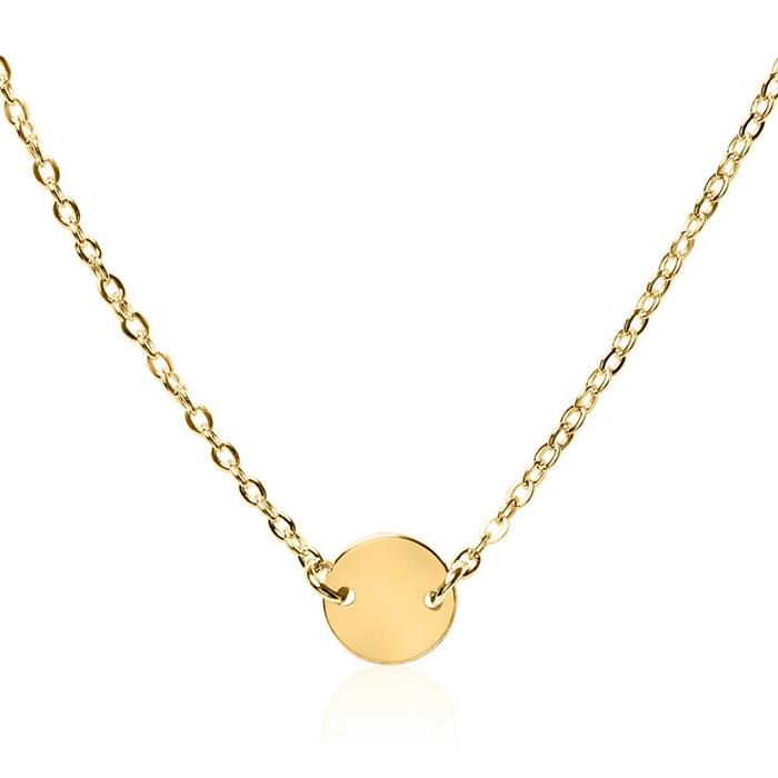 Engravable necklace in gold-plated sterling silver