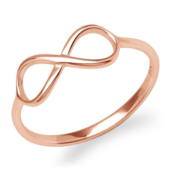 Ring infinity symbol silver rose gold plated