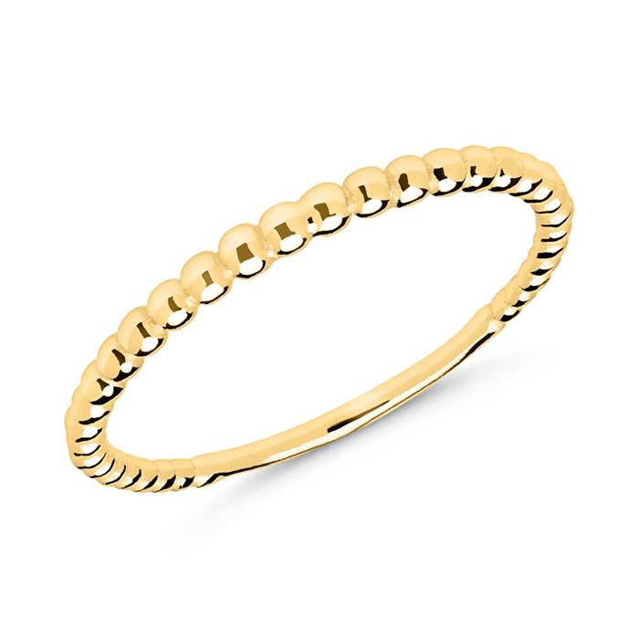 Gold-Plated 925 Silver Ring In Dot Design