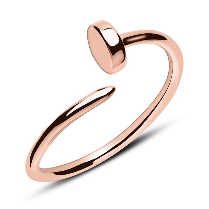 Engraving ring in rose gold-plated sterling silver