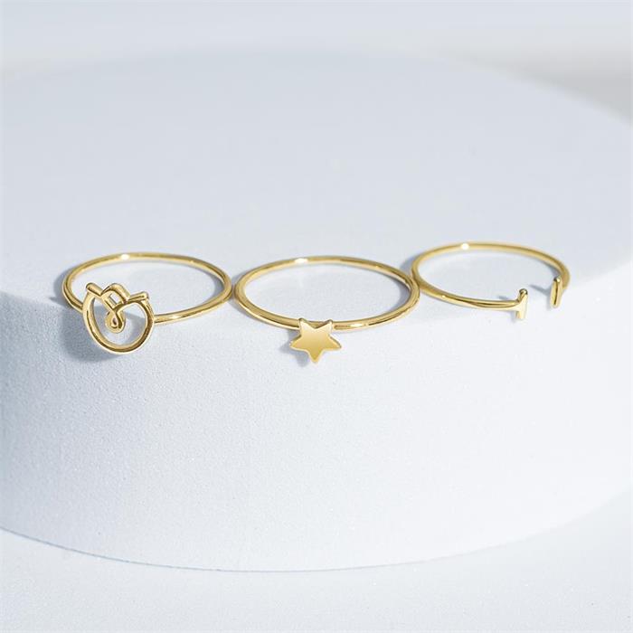 Minimalist ring in gold-plated 925 silver