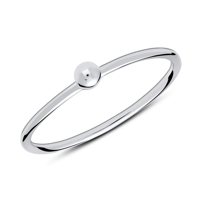 Ring In Sterling Silver Ball Design