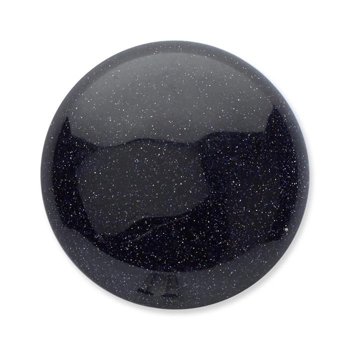 Inlay coin pendant blue sandstone