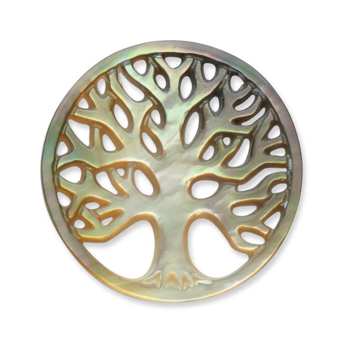 Moneda para colgante motivo árbol oscuro