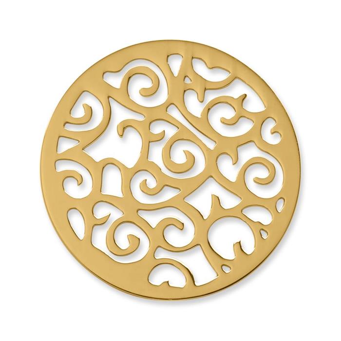Coin stainless steel ornaments yellow gold