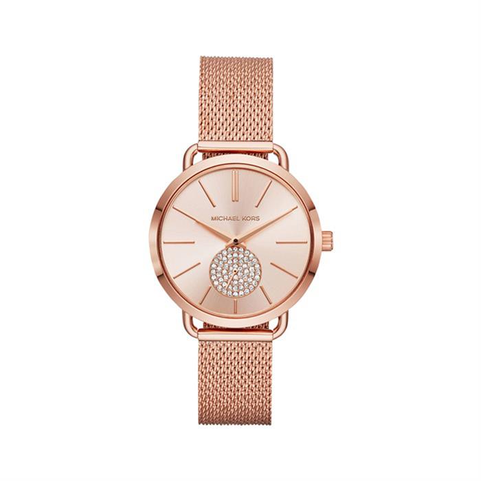 Horloge voor dames roestvrij staal rose goud