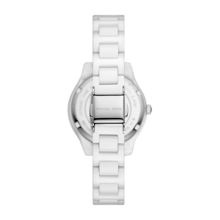 Liliane ladies watch in ceramic with mother-of-pearl, crystals