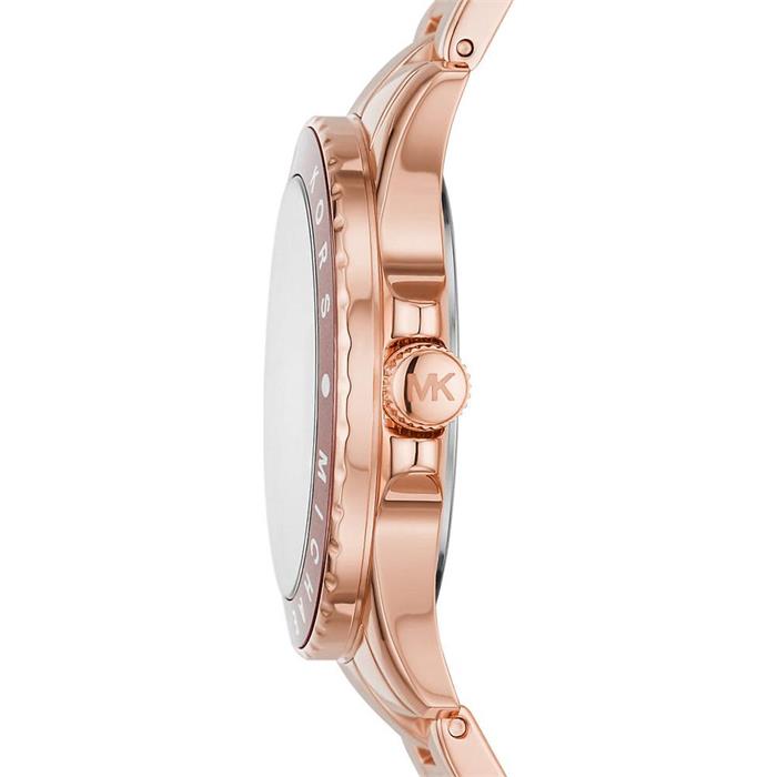 Kenley watch for ladies in stainless steel, rose gold-plated