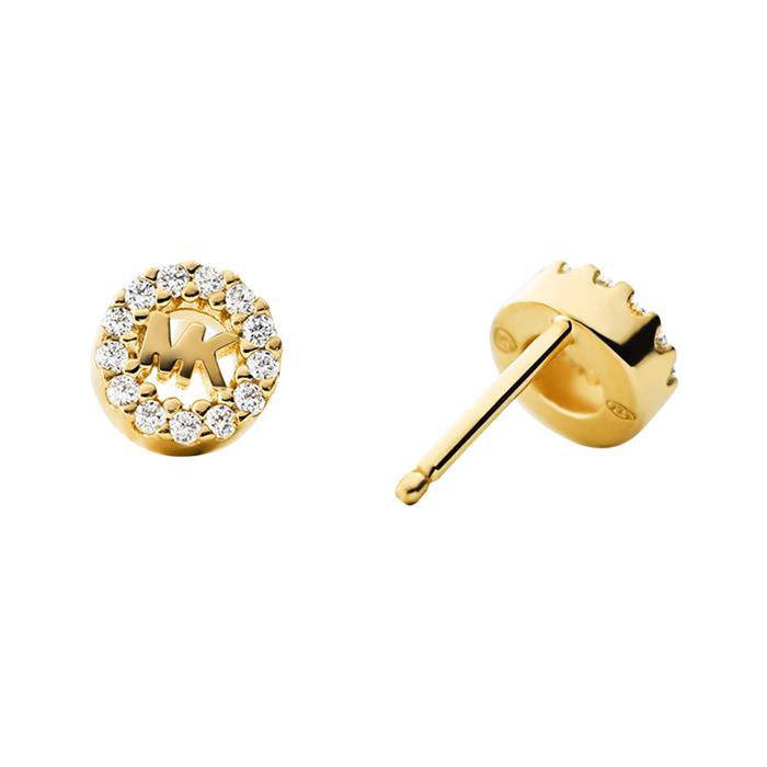 Ladies earstuds made of gold-plated 925 silver zirconia
