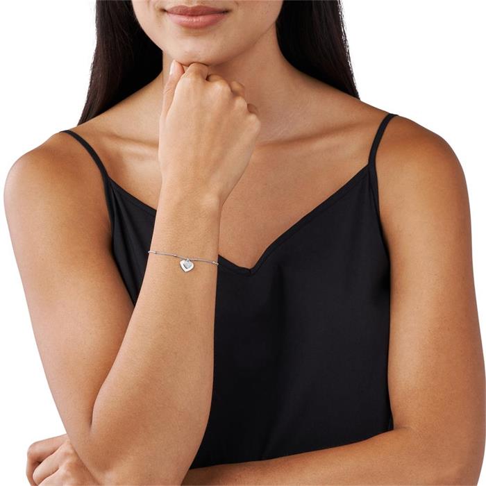 Herz Armband für Damen aus 925er Silber mit Zirkonia
