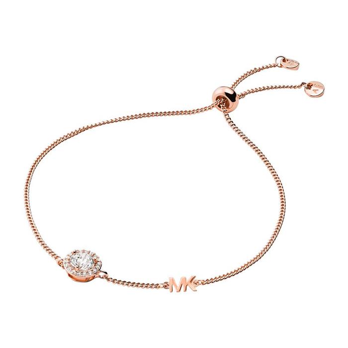 Bracelet For Ladies In 925 Silver, Rosé With Zirconia