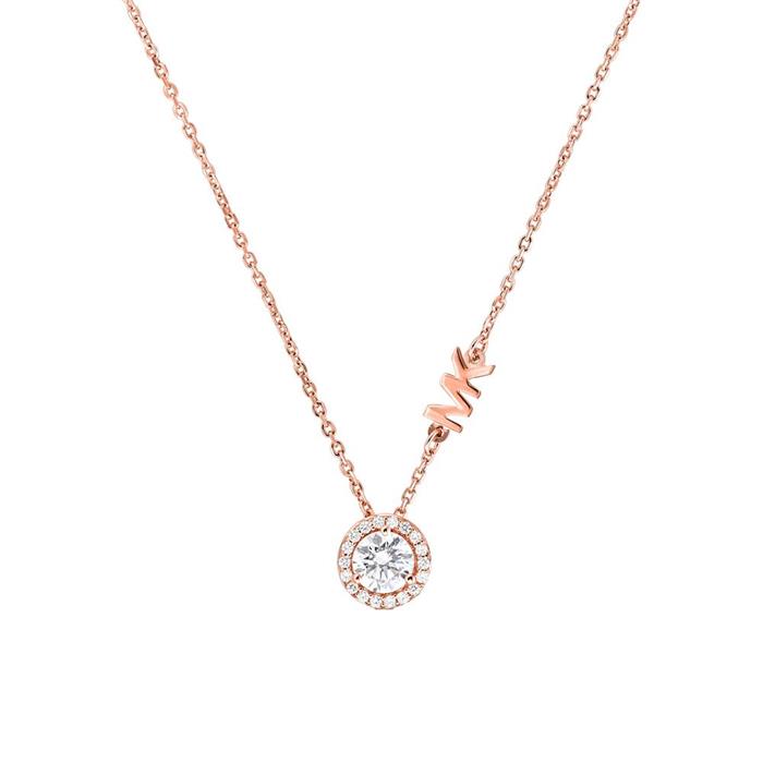 Necklace for ladies in 925 silver, rose gold plated