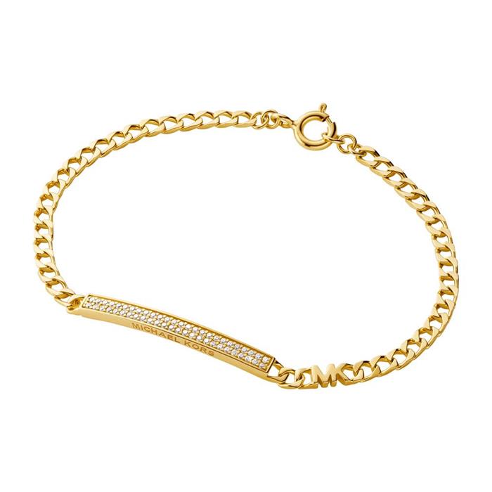 Michael Kors Padlock Charm Gold Tone Bracelet with Safety Chain | eBay