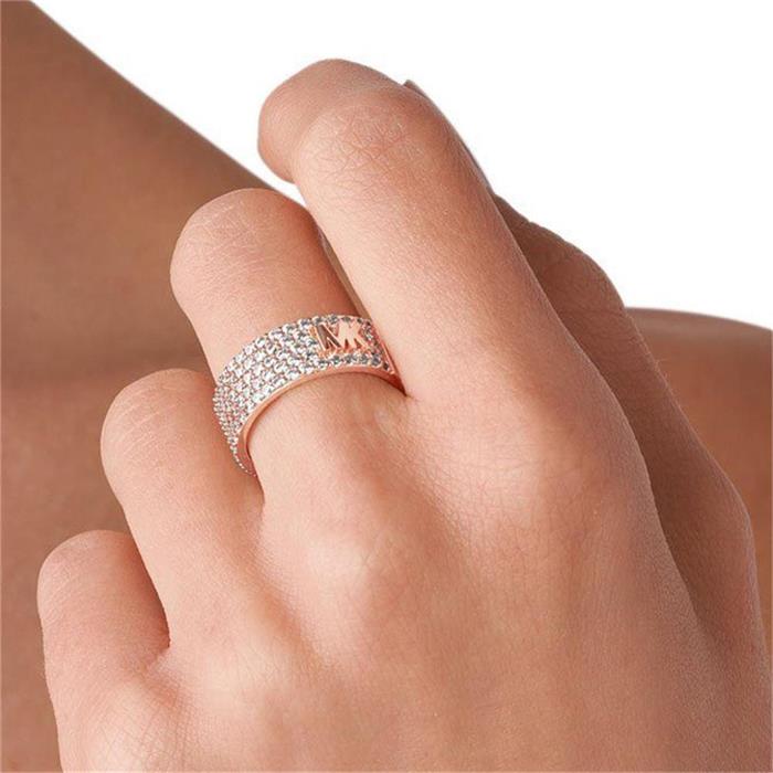 Anillo para mujer de plata 925, rosado con circonitas