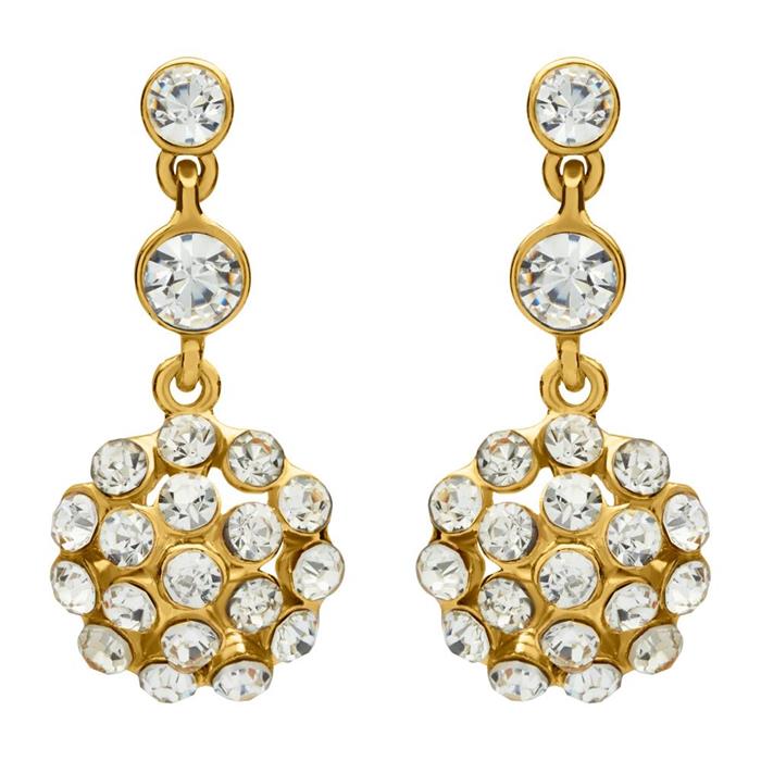 Domed earrings gold-coloured costuME jewellery