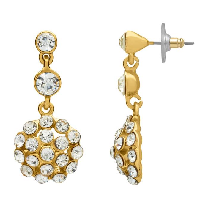 Domed earrings gold-coloured costuME jewellery