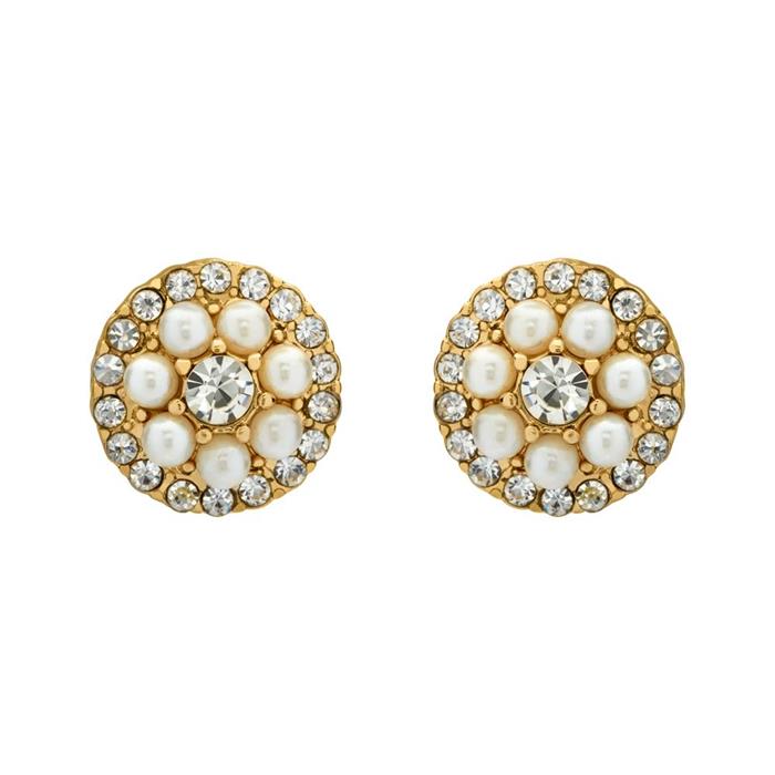 Statement-erstuds pearls stones costuME jewelry