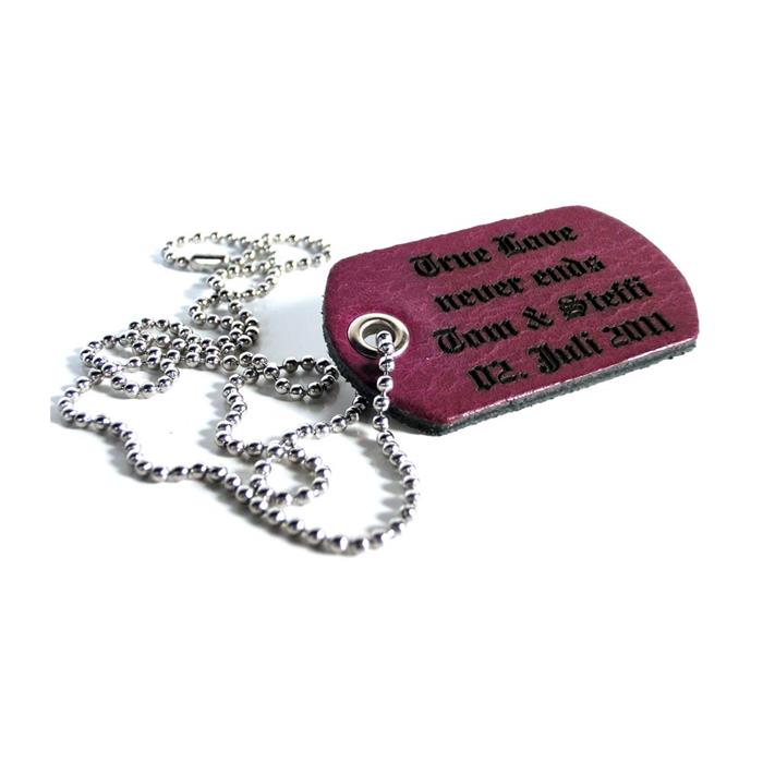 Ball Chain Stainless Steel Dog Tag Pendant With Engraving