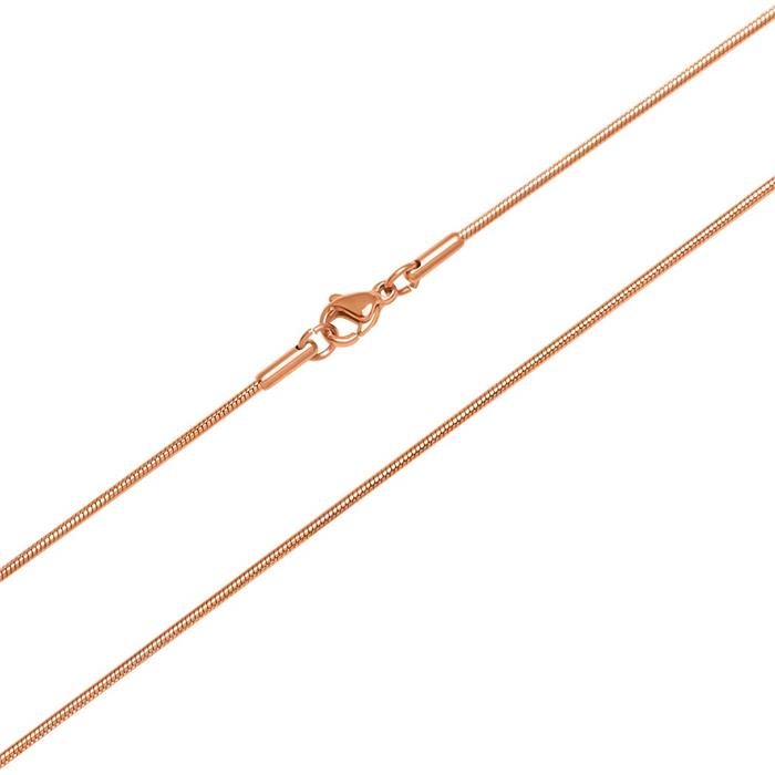 High-quality snake chain stainless steel rose gold plated