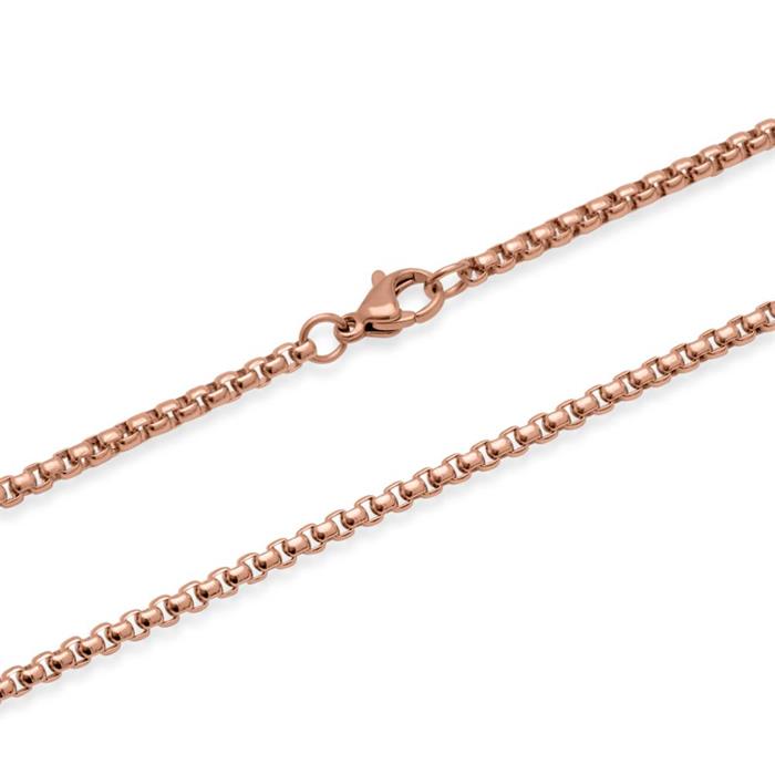 Necklace stainless steel rose gold plated