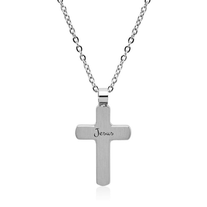 Engravable cross chain made of stainless steel