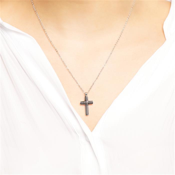 Engravable cross chain made of stainless steel