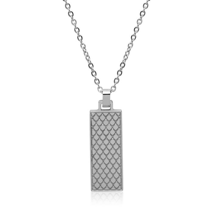 Stainless steel chain and engravable pendant
