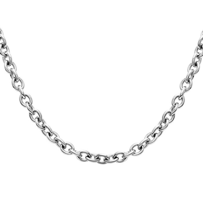 Ladies link chain necklace in stainless steel
