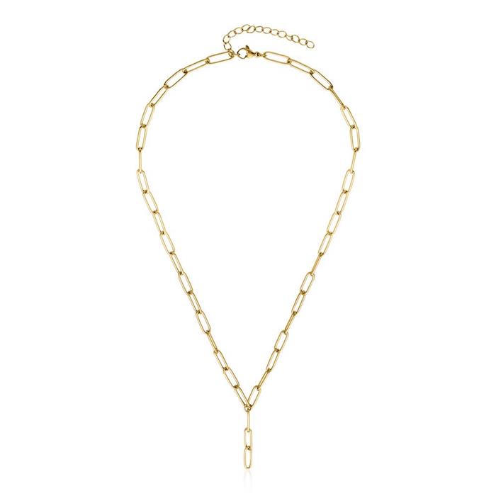 Ladies necklace in gold-plated stainless steel