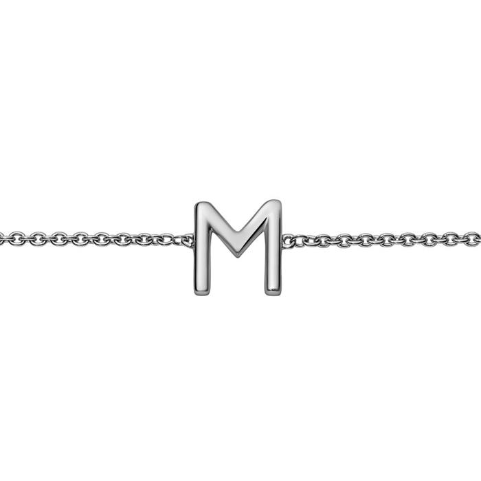 14ct. white gold bracelet with 2 letters or symbols