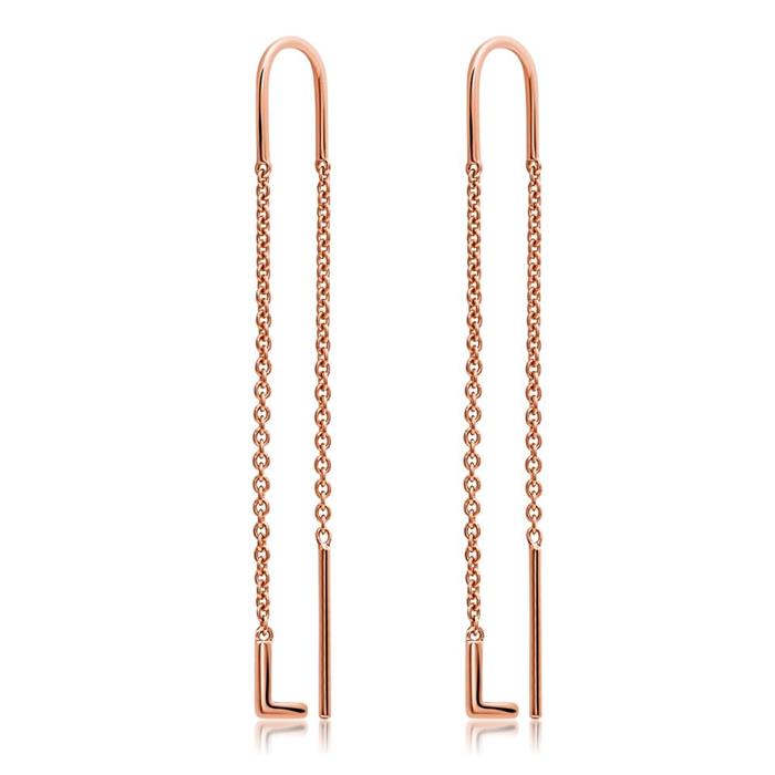 14ct. rose gold letter earrings