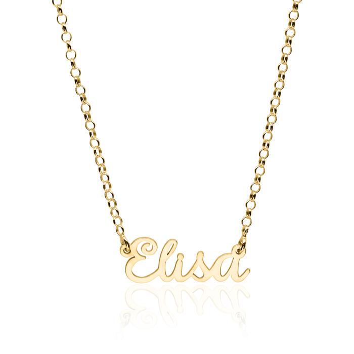 14K gold chain with freely selectable naME term