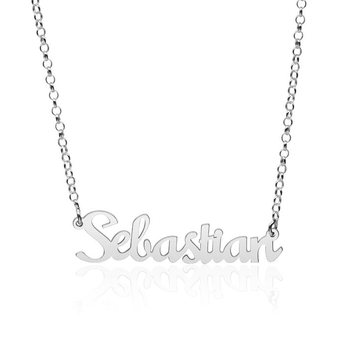 Necklace in 925 sterling silver naME selectable