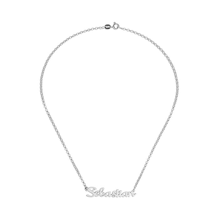 Necklace in 925 sterling silver naME selectable
