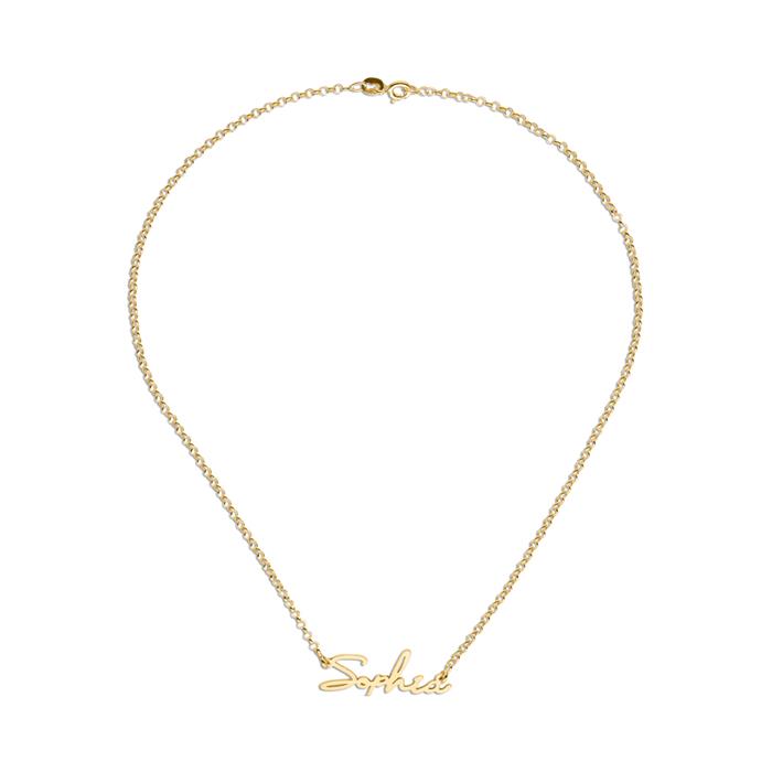 Necklace in 14K yellow gold naME selectable