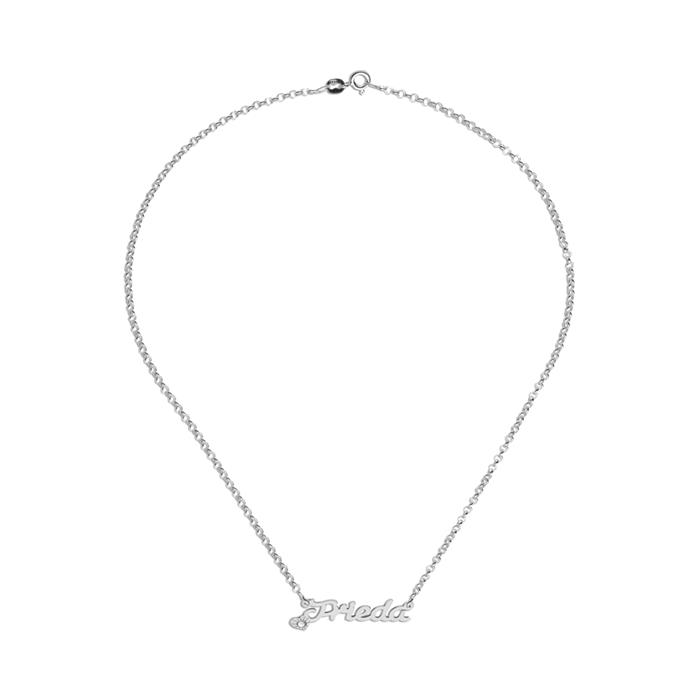 Necklace in 925 silver with naME selectable