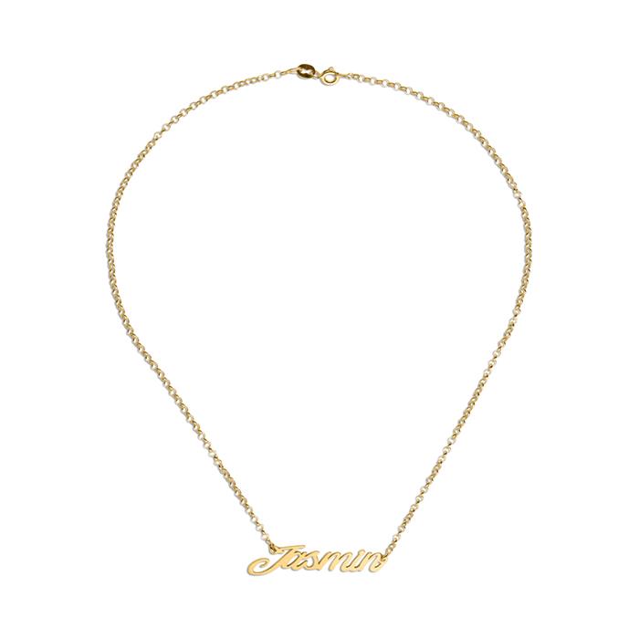 Gold-plated sterling silver naME chain