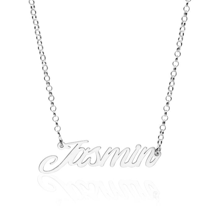 Sterling silver chain with naME or term selectable