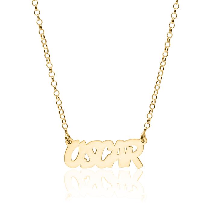 NaME chain in 14-carat yellow gold