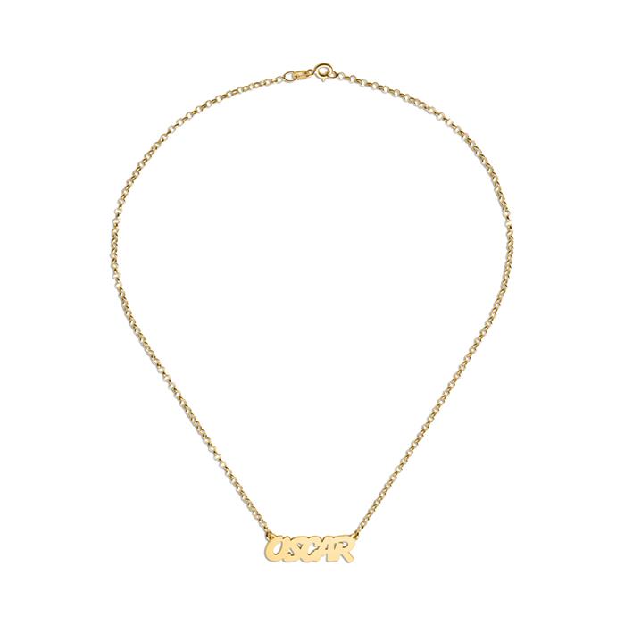 NaME chain in 14-carat yellow gold