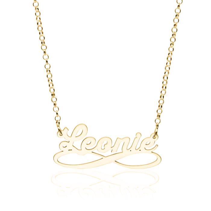 Infinity naME necklace in gold-plated 925 silver